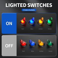 Interrupteur à bascule lumineux pour véhicule automobile, marine, homologué 12V 20A ON/OFF, 3 broches, mini-interrupteur SPST éclairé par LED