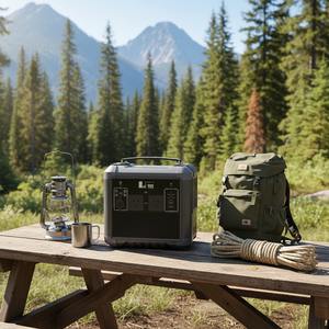 Station d'alimentation noire personnalisée 1000W 716,8Wh à onde sinusoïdale pure <span class=keywords><strong>avec</strong></span> lampe torche, panneau solaire et <span class=keywords><strong>batterie</strong></span> LiFePO4 pour la maison et l'extérieur - Product Image 1