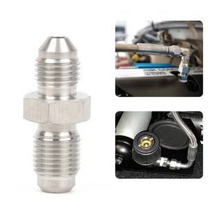 Adaptador roscado de doble extremo de acero inoxidable AN3 M12x1 para sistemas de frenos, conector de manguera automotriz - Product Image 5