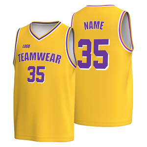 ชุดกีฬาโพลีเอสเตอร์พิมพ์ลายเสื้อบาสเก็ตบอลออกแบบได้ตามต้องการ - Product Image 5