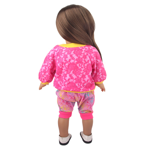 Vêtements de poupée de style américain à la mode <span class=keywords><strong>18</strong></span> pouces Sportswear Outfit Jacket and Pants Set - Product Image 5
