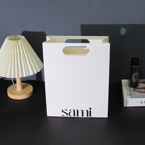 Tùy chỉnh in đen & trắng sang trọng chết cắt túi giấy cho mỹ phẩm và thời trang giày khuyến mãi bao bì - Product Image 4