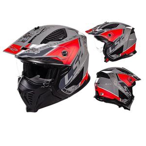 Casque de moto modulaire LS2 OF606 certifié ECE, style rétro Street Fighter, double visière, rallye, tout-terrain, intégral pour hommes et femmes - Product Image 3