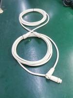 Konektor Saklar Daya Lampu LED Tahan Air M12 4pin Male Female dengan Kabel Abu-abu Putih untuk Penggunaan Luar Ruangan & Otomotif Tembaga PVC