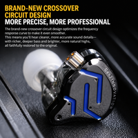 KZ ZSN PRO 2 Studio Monitor Earphones 20Hz-40kHz Frekuensi Lebar dalam Telinga Headset HiFi 3.5mm Headphone Berkabel