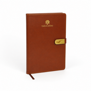 A5 Business Journal Executive <b>Office</b> Notebook Corporate <b>Gift</b> OEM Custom Logo PU Leather Hardcover Thermal Binding 80gsm - Product Image 2
