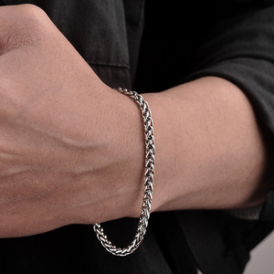Affordable Stainless Steel Wheat Chain Bracelet <b>for</b> <b>Men</b> | Multiple Widths (3mm-7mm) | Durable & Stylish Design - Product Image 3