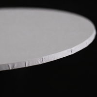 Base de gâteau ronde CakeDrum de 12 pouces, plateau en MDF blanc argenté de 16 pouces