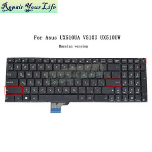 Ru รัสเซียแป้นพิมพ์แล็ปท็อปไม่มีไฟแบ็คไลท์สำหรับ <span class=keywords><strong>Asus</strong></span> UX510 V510U UX510UA UX510UX UX510UWK ต้นฉบับ UX510UXK ใหม่ - Product Image 2