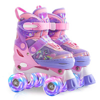 Patins à roulettes clignotants pour Sports de plein air produit chaud Quad patins à roulettes chaussures pour enfants nouveau Design Patines De 4 Ruedas