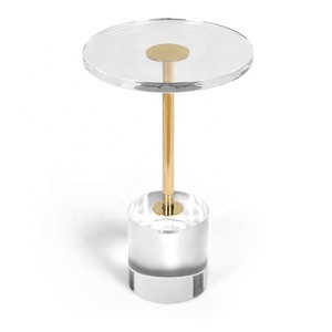 <span class=keywords><strong>Plexiglass</strong></span> cuối vòng nhỏ trong suốt Acrylic bên Bảng đồ nội thất phòng khách sang trọng Acrylic Bàn cà phê - Product Image 2