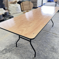 2.4m contreplaqué fête de mariage table pliable en bois pliante bjflamingo Table pliante en bois rectangulaire pour les mariages
