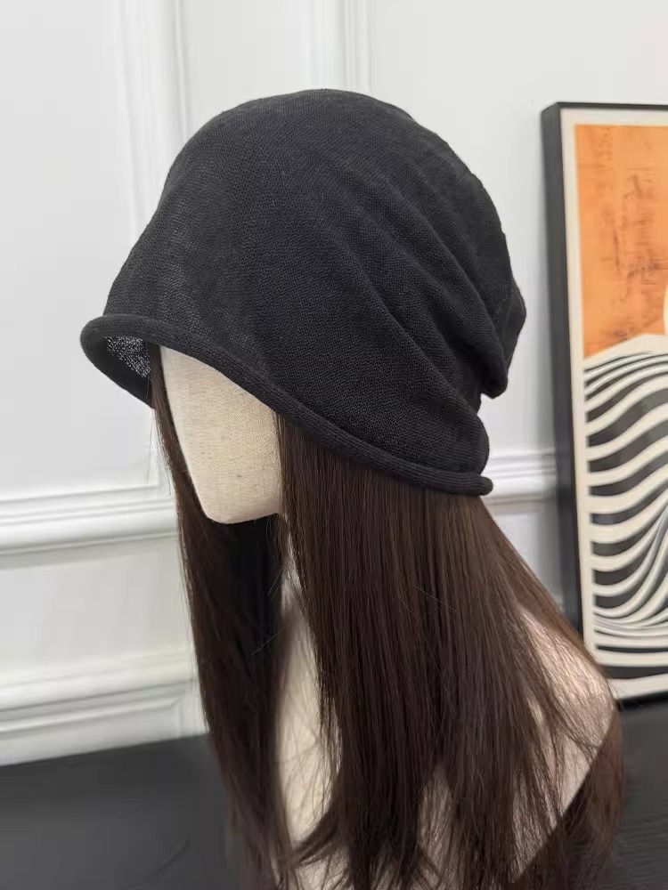 [linen heap cap] black (thin)