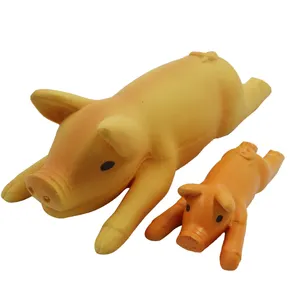 Safe Non Toxic Washable Latex Rubber Pig Squeaky Dog Toys Small Medium Or Large Pet Breeds Play Fetch Reduce Separation
