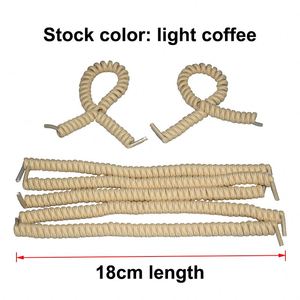 4MM Thick <b>Black</b> Color Lazy Curly No Tie <b>Shoelaces</b> Elastic <b>Shoelaces</b> - Product Image 3