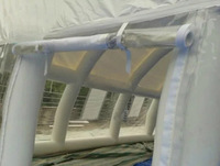 Blanco personalizado ventana piscina inflable cubierta de techo para la venta
