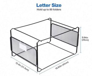 Mesh Hanging <b>File</b> <b>Organizer</b> Letter-Size <b>File</b> Folder Holder Crate Frame - Product Image 2