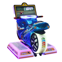 Machine de jeu de simulation de moto de course Super Arcade à monnayeur pour enfants, avec système de rachat de tickets