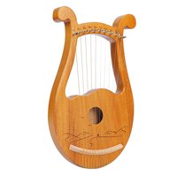 Elegant Design OEM Stringed Instrument Fir Wood 10 Strings Lyre Harp