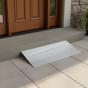 Rampe de seuil de porte en alliage d'aluminium, hauteur de 3 pouces, capacité de 800 lb, pour fauteuils roulants, fauteuils électriques, vélos, marches de maison - Product Image 2