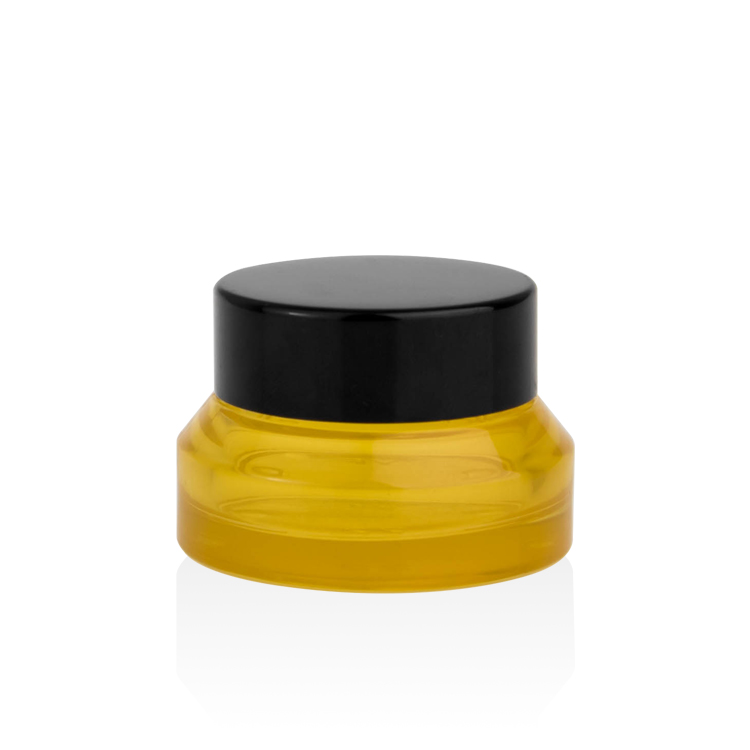 Yellow jar+black lid