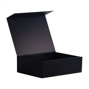 Grote Luxe Custom Branded Zwarte Magnetische Vouwen Kleding Geschenkdoos Verpakking