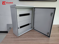 Gabinete de Distribución Eléctrica de Acero con Cerradura EControl, IP65, Caja Metálica Resistente, Panel Integrado, Cerradura Segura, Interior/Exterior