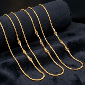Wholesale 14K 18K 24K Micro Gold Plated Mopu Chain Necklaces, CZ Stone Jewelry Fashion Chains Necklaces Mopu Chain with CZ Stone - Product Image 3