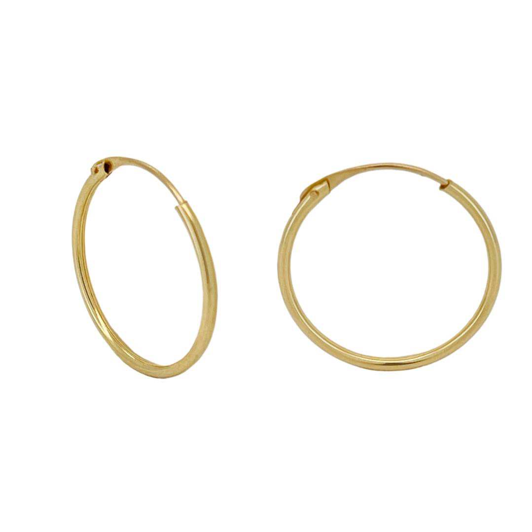 TUBE HOOP EARRINGS 1X16mm PLAIN