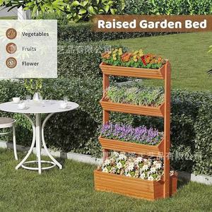 Multi-tiered wooden flower <b>pot</b> stand for home, indoor balcony, green plant and <b>succulent</b> display rack, solid wood garden - Product Image 5