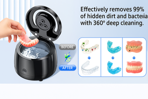 Máquina Limpiadora de Retenedores Dentales Profesional, Limpiador Ultrasónico UV <span class=keywords><strong>para</strong></span> Retenedores y <span class=keywords><strong>Brackets</strong></span> de Ortodoncia - Product Image 2