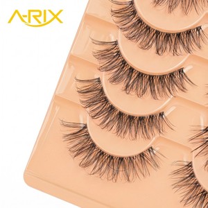 A-RIX 10 Pairs Invisible Clear Band Cruelty-Free Reusable False Eyelashes Natural Wispy Faux <b>Mink</b> Lightweight Look 3D Eyelash - Product Image 5