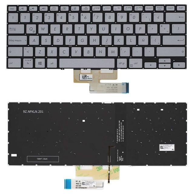 Generic New US Silver English Backlit Laptop Keyboard (Without Palmrest) for ASUS UX462 UX462D UX462DA UM462 UM462D UM462DA