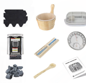 Sauna en bois massif résistant aux taches, sauna extérieur, spa extérieur pour 6 personnes, sauna de qualité supérieure avec poêle électrique interne - Product Image 6