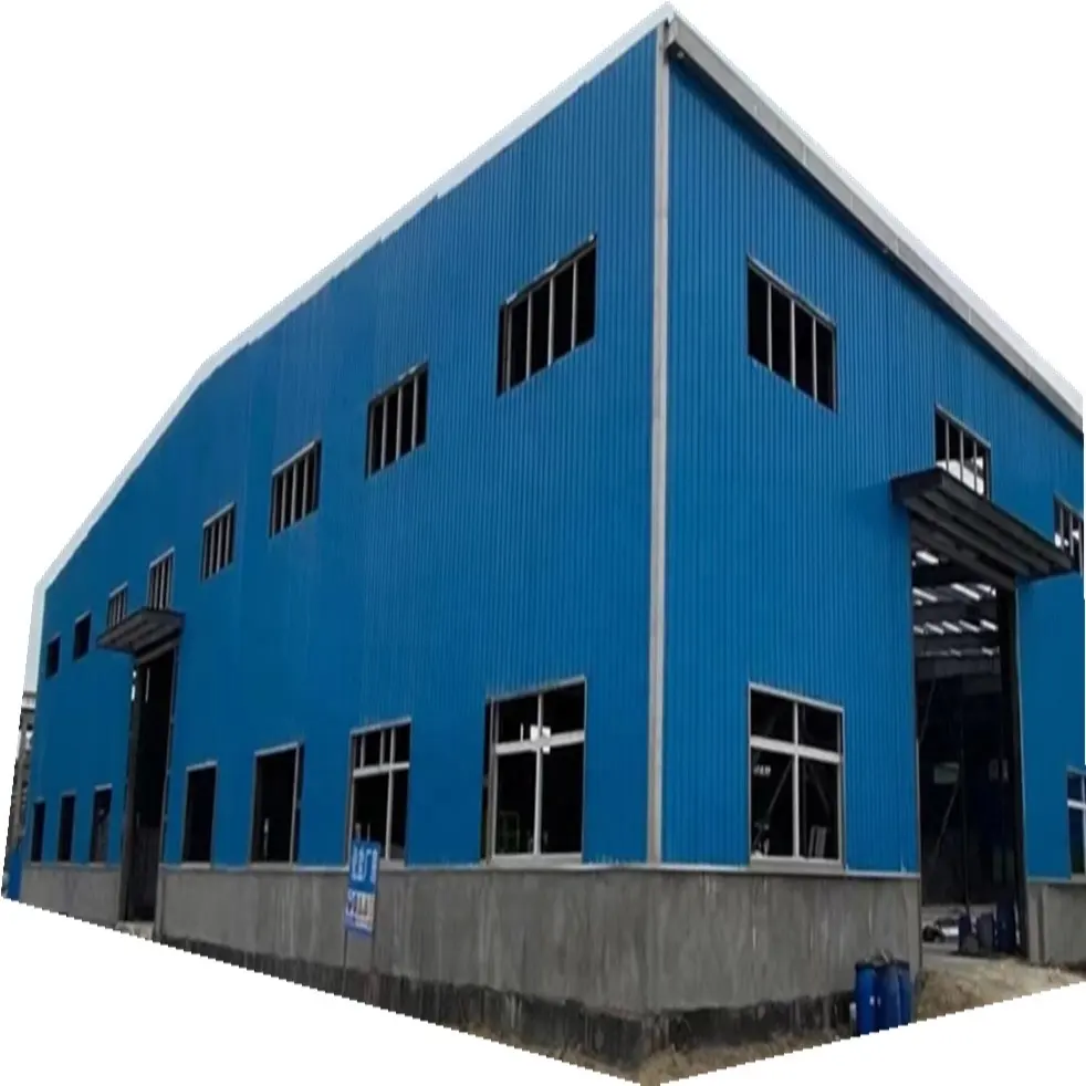 Customized Prefab Shed Wide Span Roof Industrial Buildings Lightweight Steel Structure Building With Design