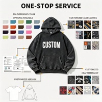 Sweat-shirt personnalisé en coton épais surdimensionné pour homme, unisexe, style streetwear, broderie de haute qualité, grandes tailles, sweats à capuche en coton