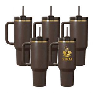 Best Value Gifts 30Oz 40Oz H2.0 Tumbler Travel Mug <b>Chocolate</b> Gold Underneath Tumblers - Product Image 4