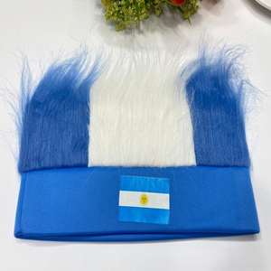 Qatar <span class=keywords><strong>WC</strong></span>, fans de football, accessoires d'éveil, design de drapeau, perruque, ensemble de tête, vente en gros - Product Image 6