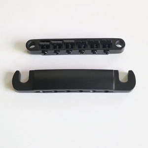 Donlis TOM002 Puente de <span class=keywords><strong>guitarra</strong></span> LP negro Tune-O-Matic Juego de piezas de cola para guitarras LP/SG/TL - Product Image 3