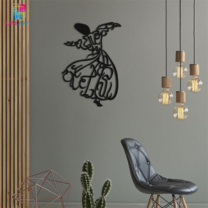 UNIART Mevlana Rumi vorticoso derviscio arabico decorazione della parete musulmana decorazioni per la casa islamiche in metallo arte della parete - Product Image 5