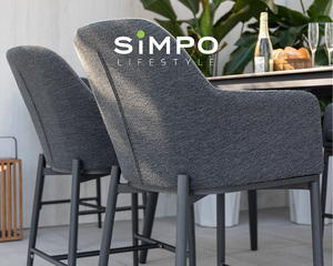 SIMPOLIFESTYLE Premium Outdoor Furniture Set Luxury Garden <strong>MESA</strong> High Dining Chair Balcony 6Seats Aluminium Bar <strong>Table</strong> - Product Image 4