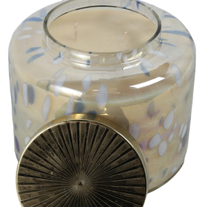 Candela Profumata Decorativa Macchiettata con Coperchio, Stile Pilastro, per Uso Interno ed Esterno - Product Image 5
