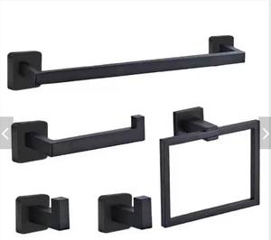 2023 nuovo <span class=keywords><strong>Set</strong></span> di appendiabiti da bagno in acciaio inossidabile asta portasciugamani quadrata addensata con gancio portasciugamani di carta - Product Image 2