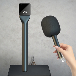 Poignée en plastique populaire pour microphone cravate sans fil, micro de reportage en mousse pour les <span class=keywords><strong>reporters</strong></span> de télévision - Product Image 3