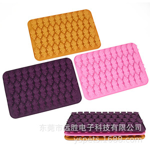 Tapis de stockage d'aliments pour animaux de compagnie anti-étouffement, alimentation lente, tapis de renifflement rectangulaire extra large en silicone en forme de feuille 430x290x25mm - Product Image 4