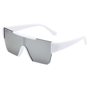 One Piece Outdoor Cycling Sunglasses For Women <b>Grey</b> Lens Half <b>Frame</b> PC Material Type 3 Sunshades Stylish Commute Style - Product Image 5