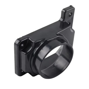 Auso-Racing 76mm Air Filter Intake Mount Adapter for Mitsubishi V6 L4 <b>Black</b> ABS Single <b>Bracket</b> With Hardware - Product Image 5