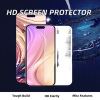 Bluerin Verre Trempé 9H Adhésion Totale HD pour Série 17 Anti-Traces de Doigts Sans Bulles Anti-Rayures Accessoire Téléphone Mobile 3D