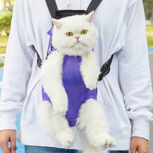 Sıcak satış köpek yavru kedi taşıyıcı sırt çantası ayarlanabilir omuz askısı ile açık taşınabilir kumaş nefes çanta - Product Image 6