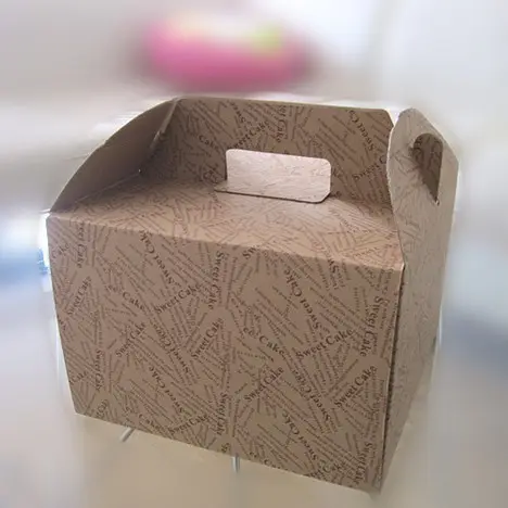キャンディドーナツケーキ用のハンドルクッキーボックス包装付きカスタム再利用可能な折りたたみ式ギフトボックス